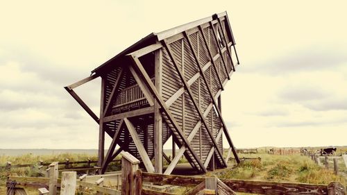 Low angle view of bridge against sky