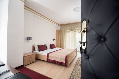 Empty sofa on table at home