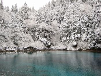 Scenic view of frozen lake