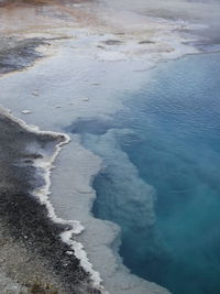 High angle view of beach