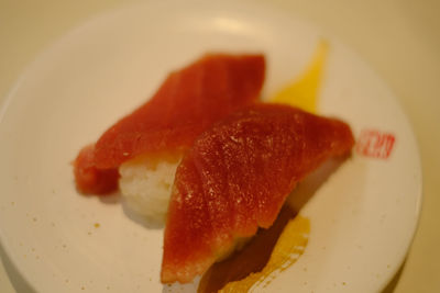 Close-up of dessert in plate