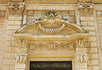 Low angle view of statue in historic building