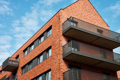 Modern residential complex in gdansk, poland. living house facade