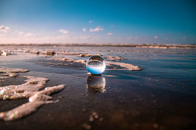 Surface level of surf on beach