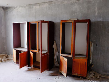 Interior of abandoned building