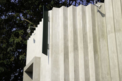 Low angle view of white building against sky