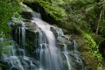 Motion blurred water - section of soco falls in north carolina