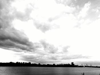 Panoramic view of people against sky