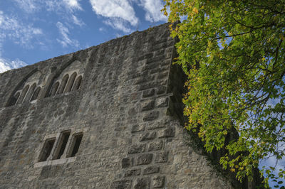 Low angle view of building against sky