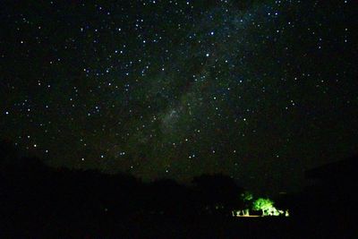 Low angle view of stars in sky at night