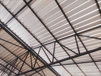 Low angle view of skylight in building
