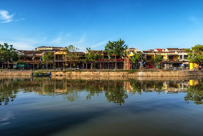 Reflection of buildings in water