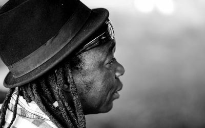 Close-up of man looking away