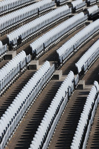 High angle view of piano in stadium