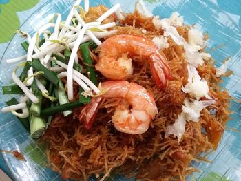 Close-up of food served in plate