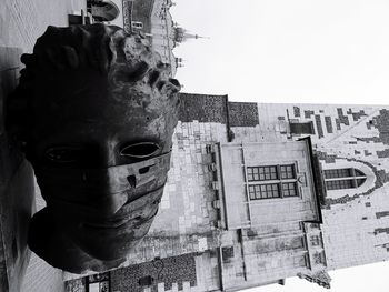 Close-up of statue against clear sky