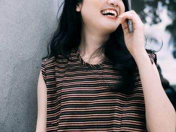 Close-up portrait of young woman