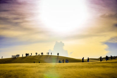 Silhouette of people in vietnam