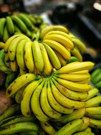 Close-up of bananas for sale at market stall