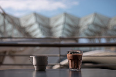 Close-up of coffee on table