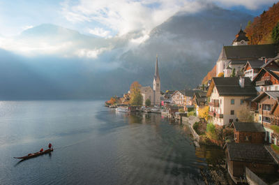 Panoramic view of buildings against sky