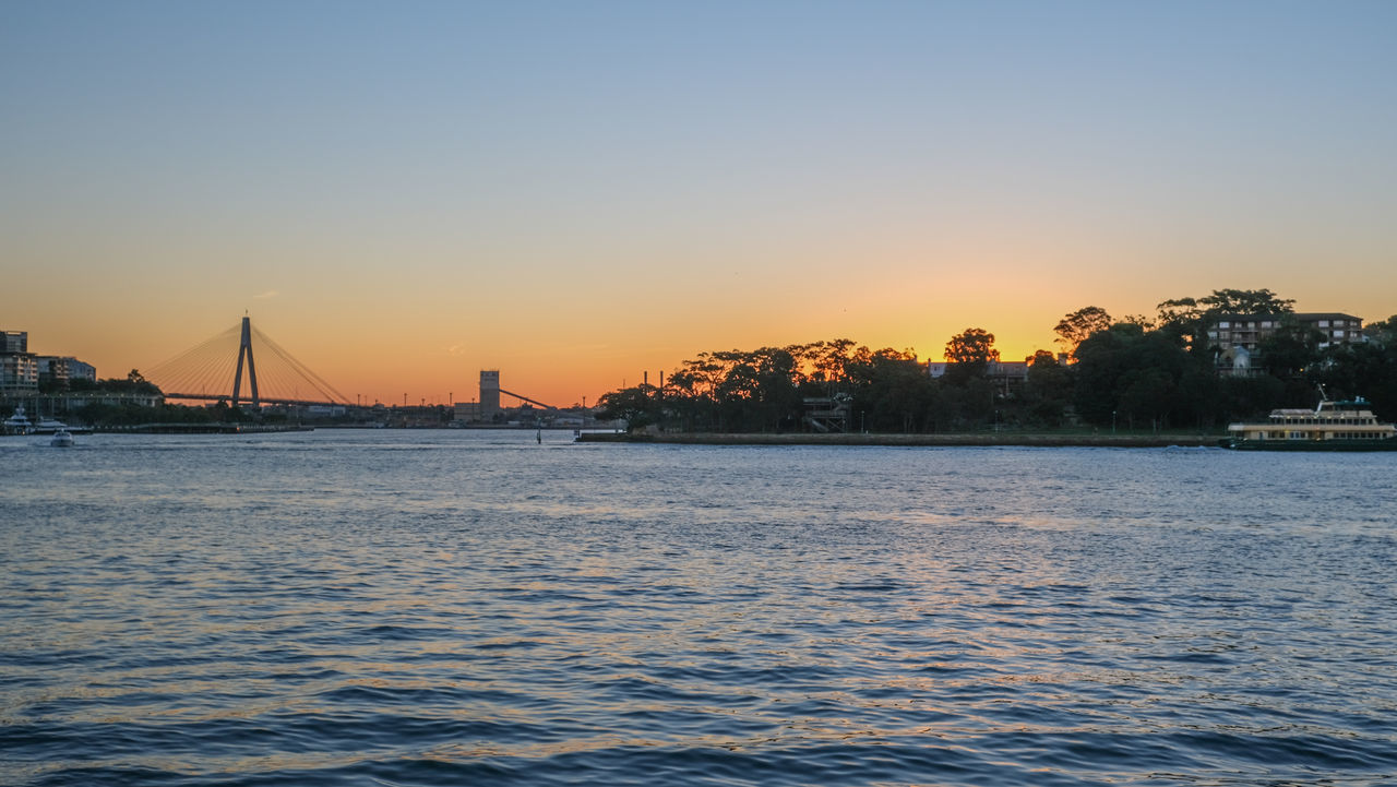 SCENIC VIEW OF BAY AGAINST CLEAR SKY