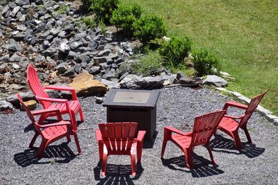 Chairs on rocks