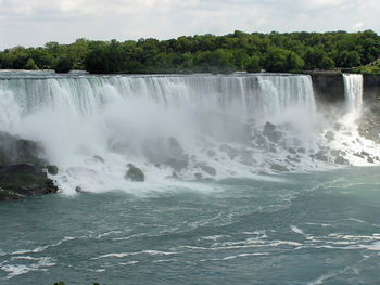 Scenic view of waterfall