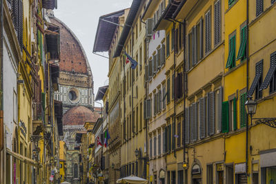 Low angle view of buildings in city