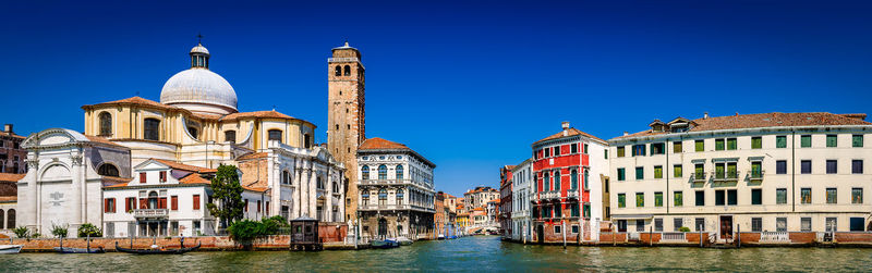 Canal passing through city