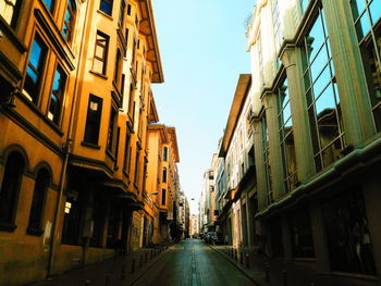 View of street leading towards building