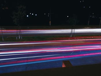 Light trails at night