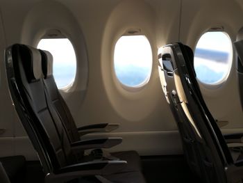 Interior of airplane