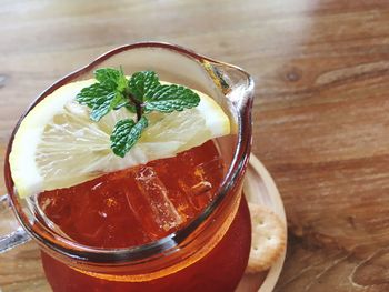 Close-up of drink on table