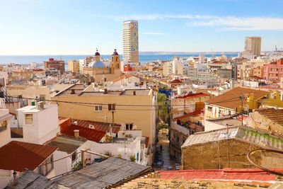 Barrio santa cruz in the morning, alicante, costa blanca, spain