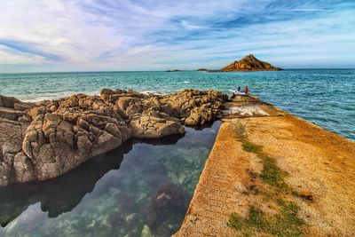 Scenic view of sea against sky