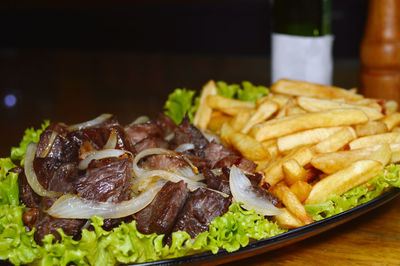 Close-up of food in plate