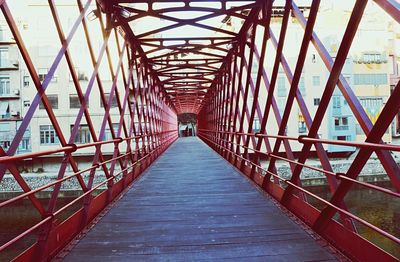 Cantilever bridge in city