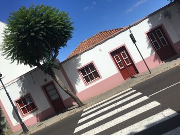 Low angle view of buildings against sky