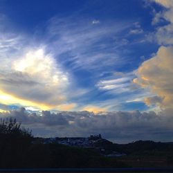 Scenic view of landscape against cloudy sky