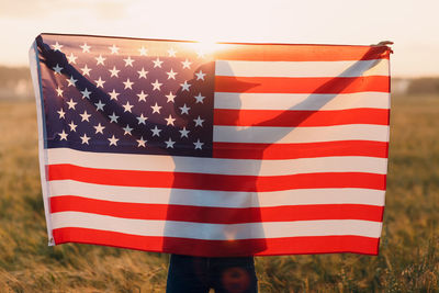 Close-up of american flag