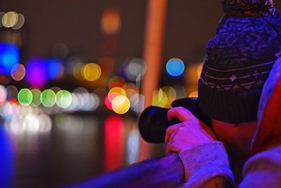 Light painting at night