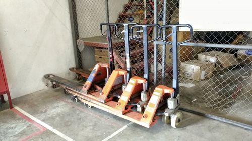 Shopping cart in cage