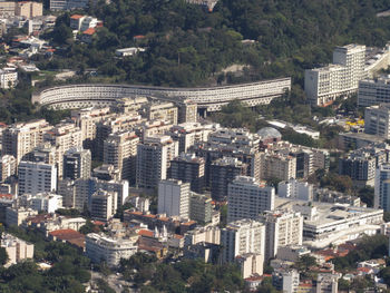 High angle view of city