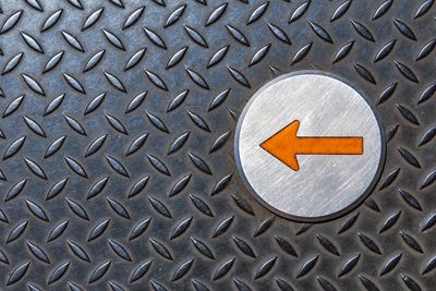 Full frame shot of arrow sign