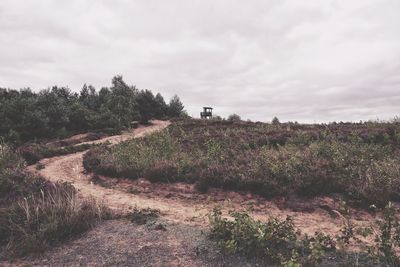 Scenic view of land against sky