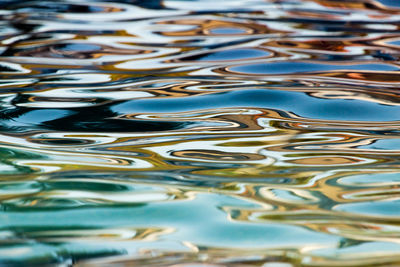 Full frame shot of rippled water in swimming pool