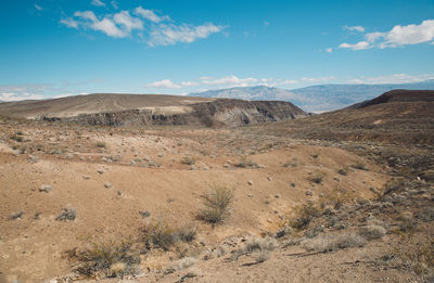 Scenic view of desert against sky