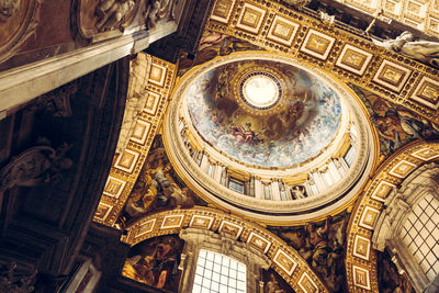 Low angle view of ceiling of building