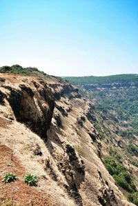 Scenic view of landscape against clear sky